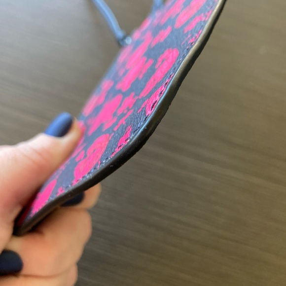 Coach Black and Pink Floral Wristlet - Picture 8 of 11